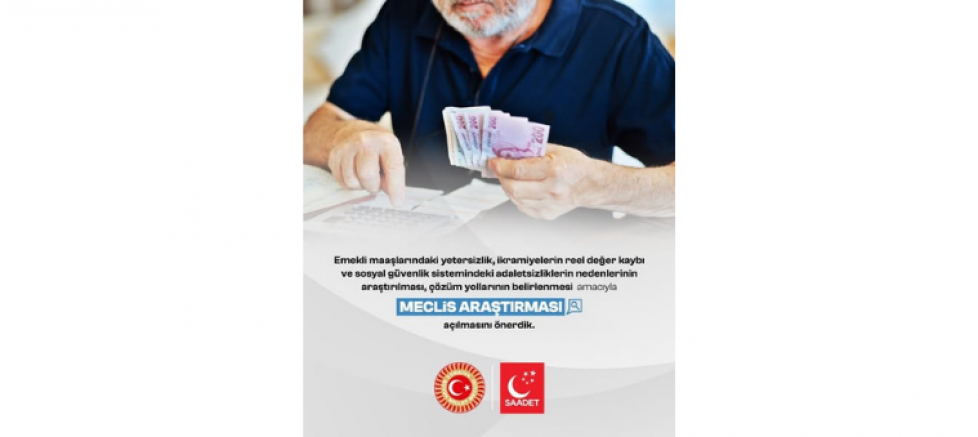 SAADET PARTİSİ KAYSERİ İL BAŞKANI ERDAL ALTUN: “EMEKLİLER İÇİN ARAŞTIRMA TALEBİMİZ AKP VE MHP OYLARIYLA REDDEDİLDİ” - GÜNDEM - İnternetin Ajansı